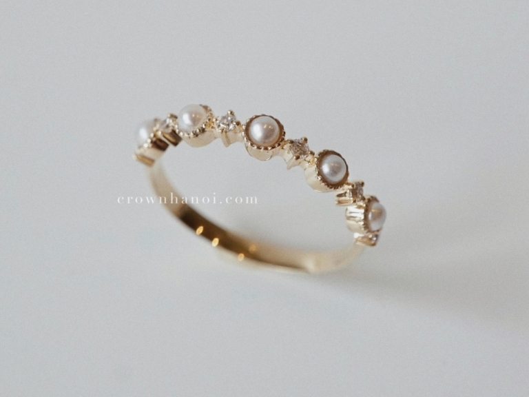 PEARL MILGRAIN ALTERNATING RING