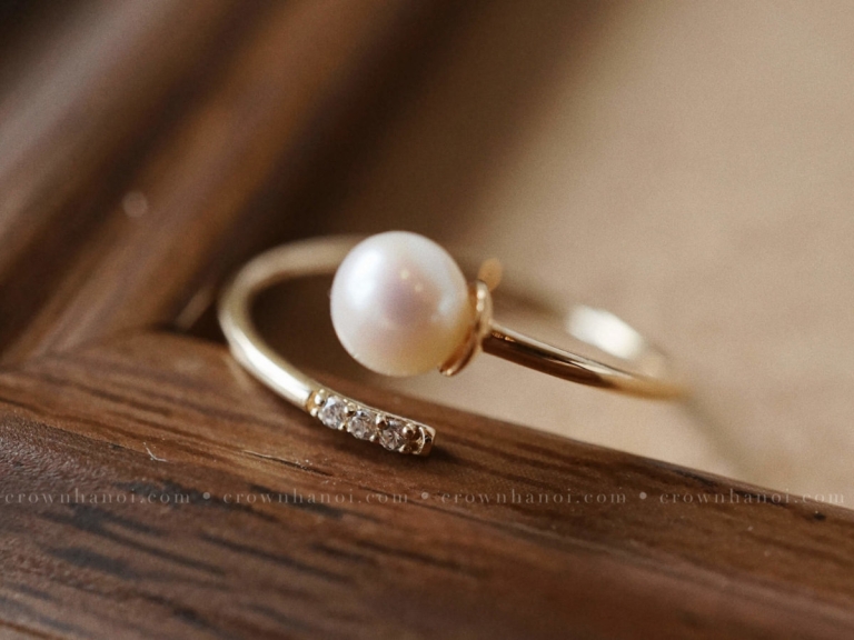 PEARL OPEN STONE RING