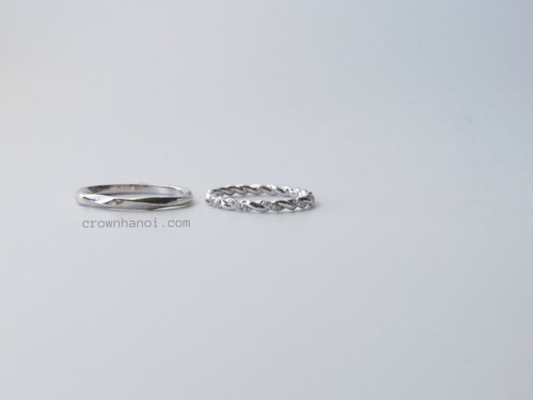 TWIST ROPE ETERNITY & TWIST MATTE RING (PLATINUM)