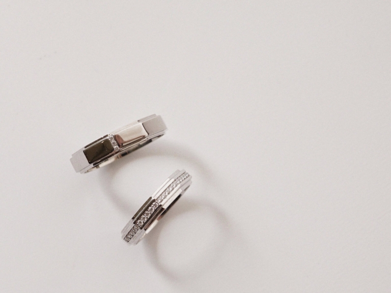 DECAGON COUPLE RING (PLATINUM)