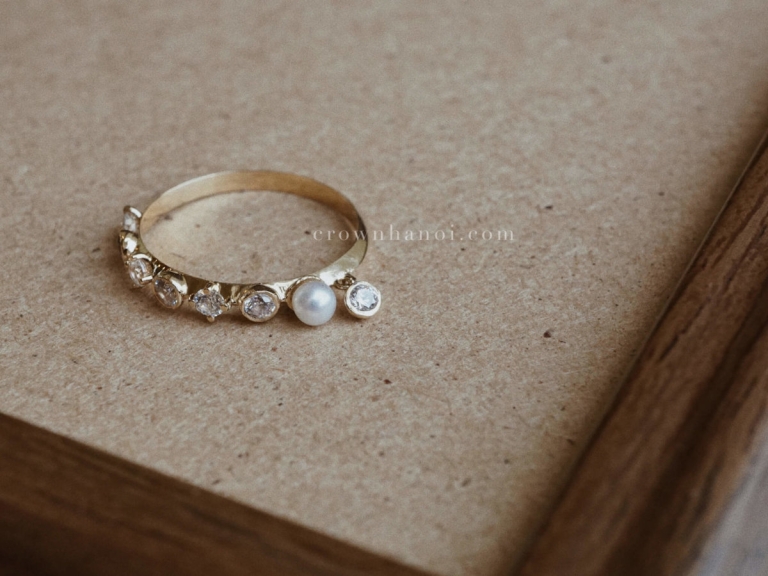 UFO DROP STONE PEARL RING
