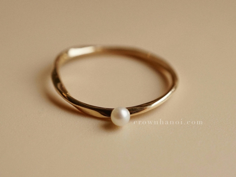 TWIST PEARL RING