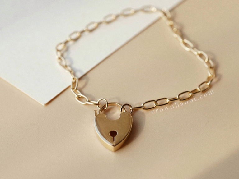 SWEETIE LOCK - SHORT RECTANGLE CHAIN BRACELET