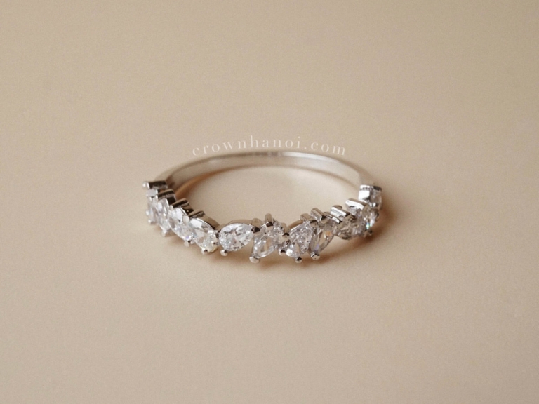 HALF PEAR CUT ETERNITY RING