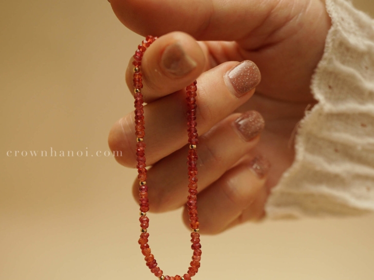 PADPARADSCHA SAPPHIRE BEADED BRACELET