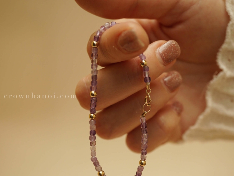 AMETHYST BEADED BRACELET