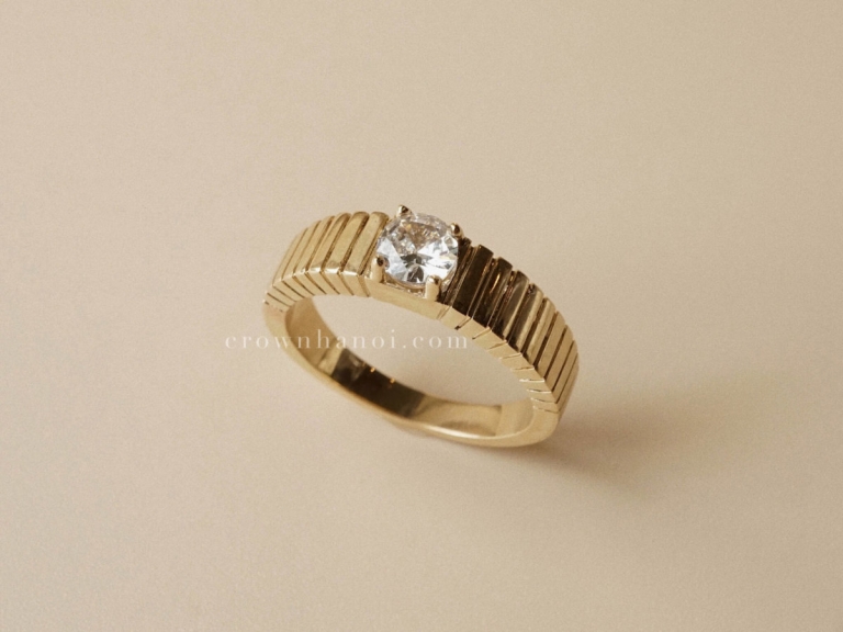 RIBBED MAN BAND RING - 5MM