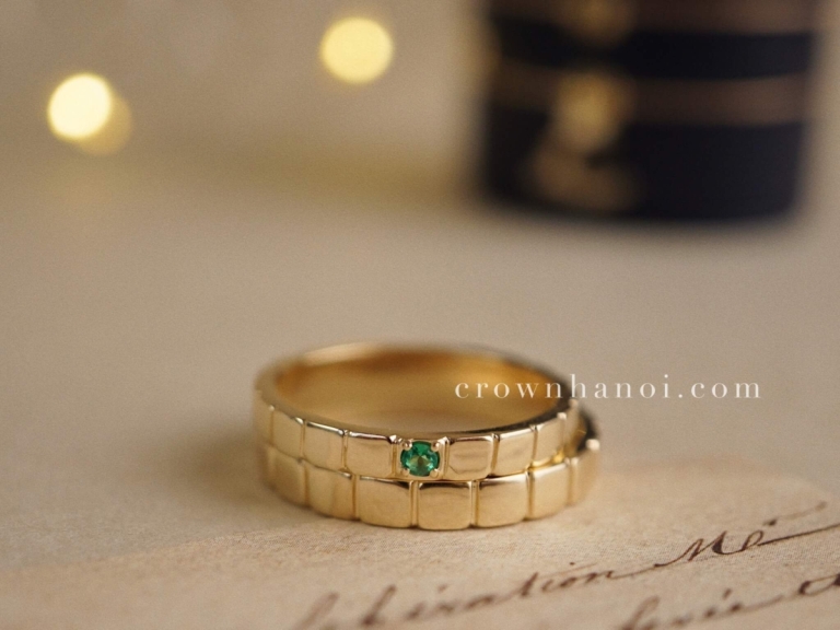 MULTI SQUARE COUPLE BAND RING