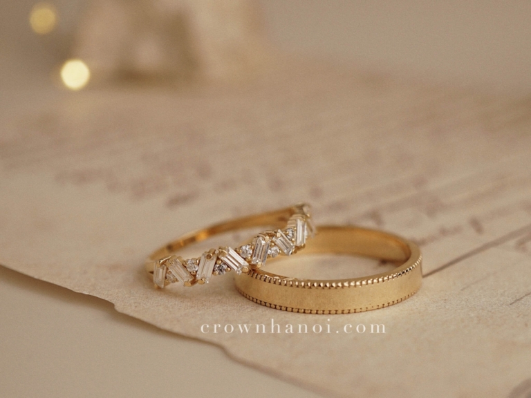 DOUBLE MILGRAIN RING - 3.5MM & BAROQUE ARCHITECTURE RING