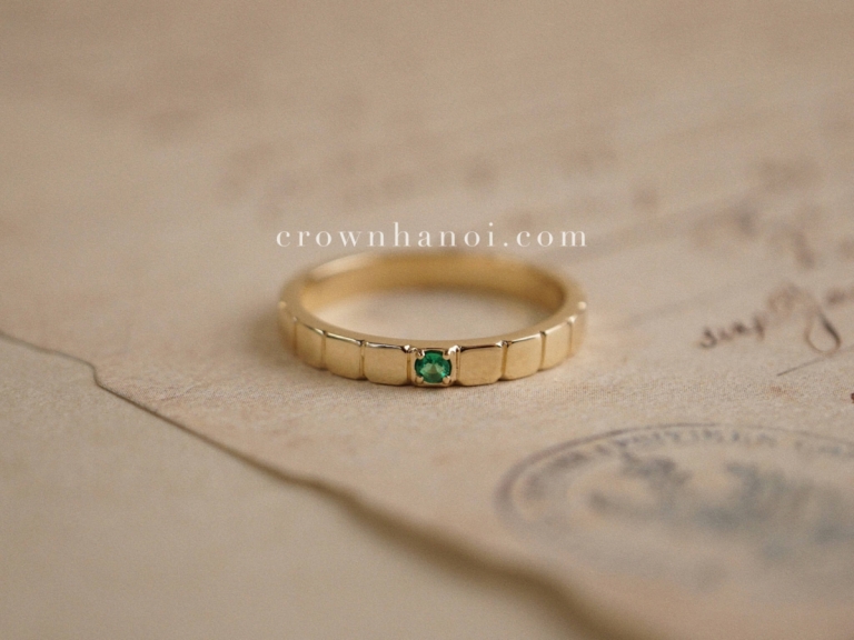 MULTI SQUARE STONE BAND RING - 2.5MM
