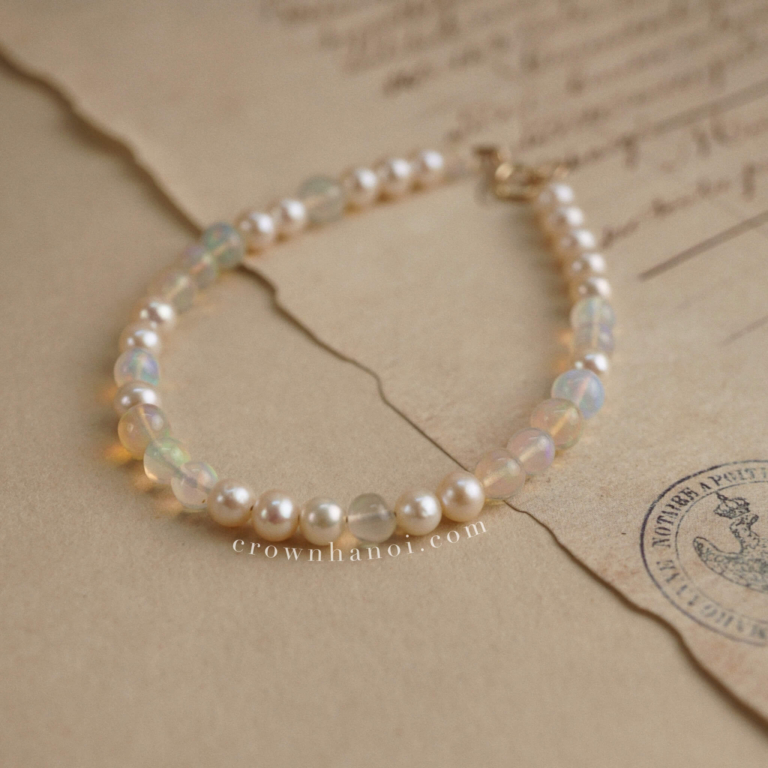 ROUND OPAL MIX PEARL BRACELET