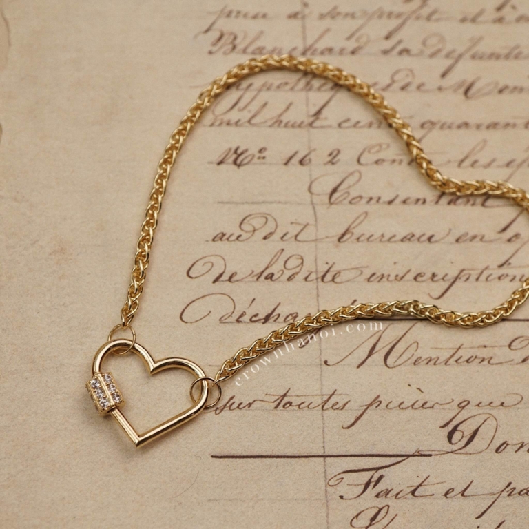 HEART CONNECTOR CLASP - CABLE BRACELET