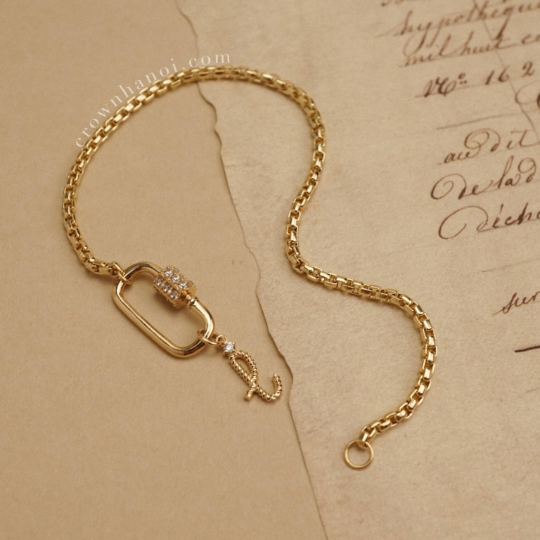 TWIST LOWERCASE - CONNECTOR CLASP VENETIAN BOX BRACELET