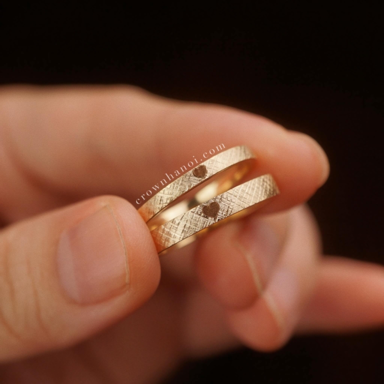 PATTERN HEART RING 2MM & 3MM