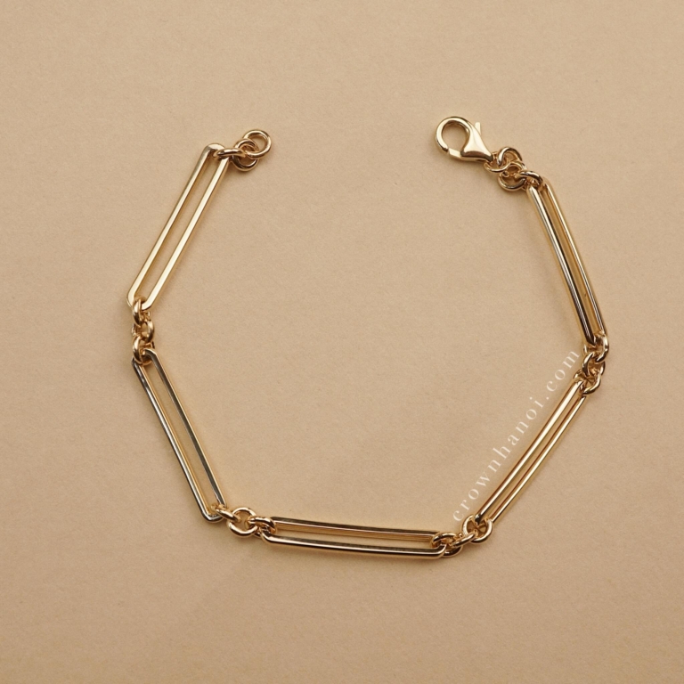 RECTANGULAR LINK T-BAR BRACELET