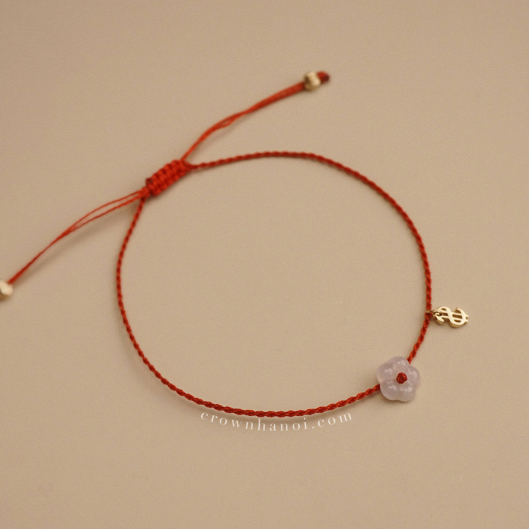 DOLLAR SIGN - JADE BLOSSOM STONE ORBIT LUCKY STRING