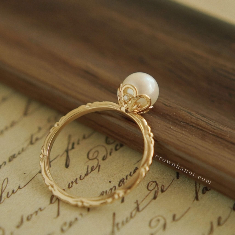 PEARL DEWDROP SOLITAIRE RING