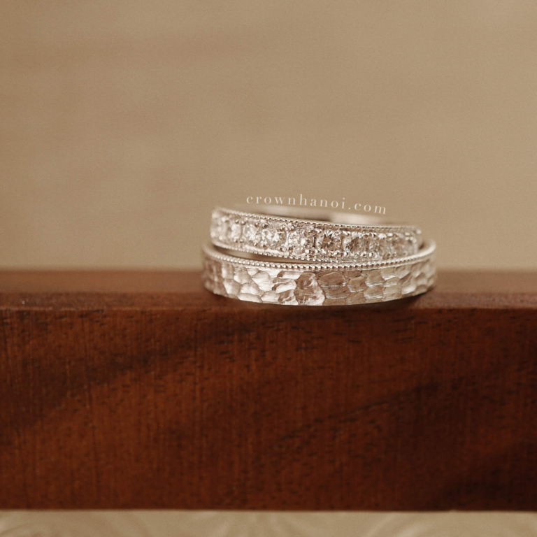 MULTIFACET MILGRAIN RING & BOLD MILGRAIN ETERNITY RING