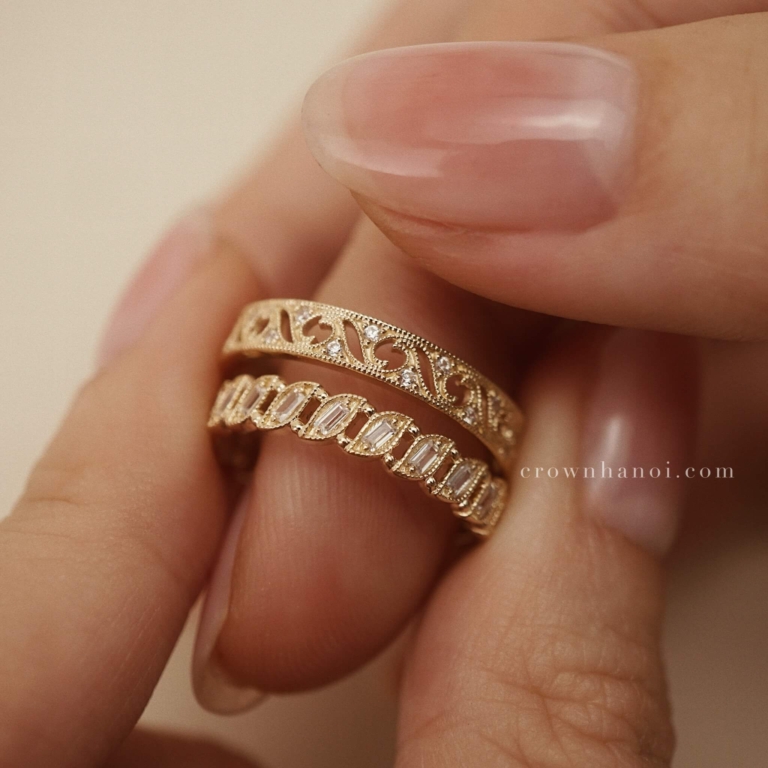 LACE ARC RING & BAGUETTE RHYTHM RING