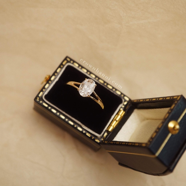 OVAL HIDDEN HALO SOLITAIRE RING