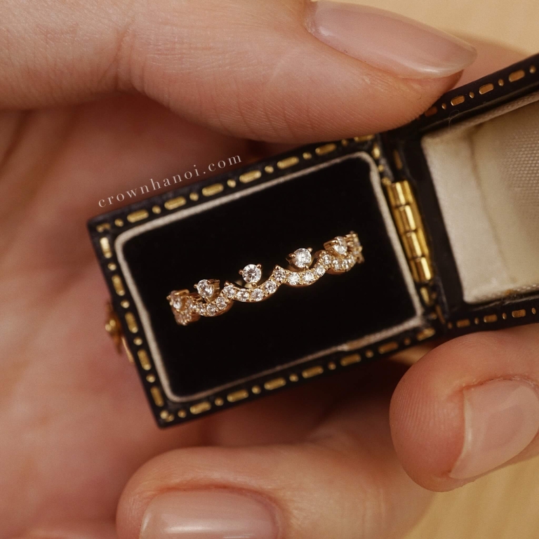 Alternative view of SILVER LINING PAVE RING